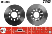 BR.SCHEIBE/H/A4 QUATTRO 00-04 /SET/
