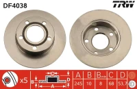 BR.SCHEIBE/H/ AUDI A6 AV.Q.2.5 01-/SET/