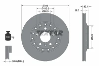 BR.SCHEIBE/H/ AUDI A8 3.0-4.2 05- /310/