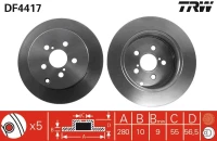 BR.SCHEIBE/H/AVENSIS 1.6-2.4 03- /SET/