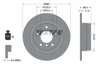 BR.SCHEIBE/H/ BMW 1 F20,F21 11- /290/