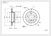 BR.SCHEIBE/H/BMW 328 (E36) /LAK/SET