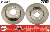 BR.SCHEIBE/H/BMW 518I -96 /SET/