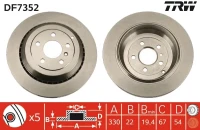 BR.SCHEIBE/H/ DB W164 05- /SET/