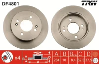 BR.SCHEIBE/H/ HYUNDAI I10 1.1 08- /SET/