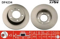 BR.SCHEIBE/H/MASTER 1.9DCI 00- /SET/