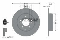 BR.SCHEIBE/H/ SONATA 2.0CRDI 05- /284/