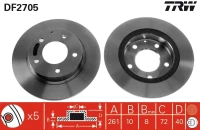 BR.SCHEIBE/H/SONDE,MAZDA 626 91- /SET/