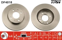 BR.SCHEIBE/V/ALMERA . 95-00 /SET/