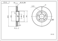 BR.SCHEIBE/V/AUDI 100 C4 91- 288/25/23