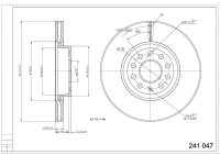 BR.SCHEIBE/V/AUDI/SKODA/VW 06- /LAK/SET