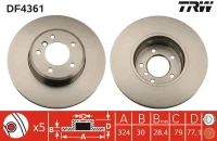 BR.SCHEIBE/V/BMW 530I/E60/ 03- /SET/