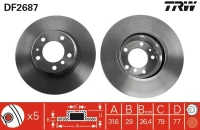 BR.SCHEIBE/V/BMW 735I 96- /SET/