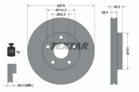 BR.SCHEIBE/V/CAMRY 3.0 91- 275/28/26PRO