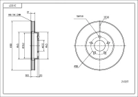 BR.SCHEIBE/V/MONDEO 00- /LAK/SET