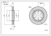 BR.SCHEIBE/V/NAVARA 2.5DCI 05- 16 Zoll
