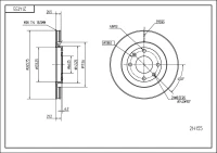 BR.SCHEIBE/V/P405 87-,BX 19GTI