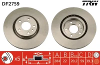 BR.SCHEIBE/V/SPIDER,GTV 95-05 /SET/