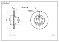 BR.SCHEIBE/V/ TRANSIT 94- /14 Zoll/