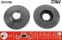 BR.SCHEIBE/V/TRANSIT 94- /15  Zoll/ /SET/