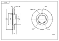 BR.SCHEIBE/V/TRANSIT3.2TDCI 06-/LAK/SET