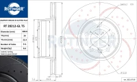 BR.SCHEIBE.VBMW 520I/E60/ 03- /PCS/