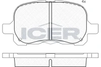 BREMSBELAG /V/ COROLLA 1 3 97-