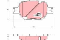 BREMSBELAG /V/COROLLA 2 0D 02-
