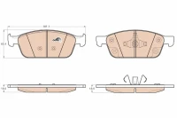 BREMSBELAG /V/FOCUS,KUGA 2 0 12-