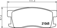 BREMSBELAG /V/ HONDA QUINTET 1600 80-