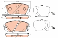BREMSBELAG /V/ HYUNDAI I35 2 0 13-