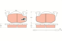 BREMSBELAG /V/P106 1 4-1 6 96-