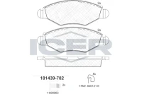 BREMSBELAG /V/P206 98-
