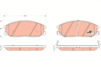 BREMSBELAG /V/SANTA FE 2 0-2 7 01-