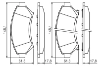 BREMSBELAG /V/SINTRA 2 2DTI,3 0I 96-99