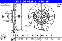 BREMSSCHEIBE VORNE R BMW 5 F10 11-