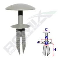 CLIP HEADLINGS FORD /GRAU/ 10 STK