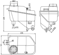 DB 211 Kühler-Ausgleichsbehälter