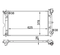 Kühler, Motorkühlung COROLLA 1.4D 04-