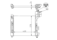 Kühler, Motorkühlung DB 168 1.4I 8V 97-