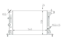 Kühler, Motorkühlung VECTRA B 1.6-2.0 95