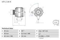 Lichtmaschine Audi A2 1.6 02-05 BX 110A