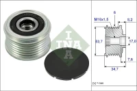 RIEMENSCHEIBE,LICHTMASCHINE.MERIVA B 1.4