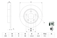 Scheibenbremse /T/ Mazda 3 1.5-2.0 13-