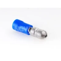 STECKER RUND FI.5MM ISOLIERT BLAU. 10stc