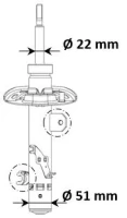 Stoßdämpfer/P/ C3 1.2VTI 16- /L/