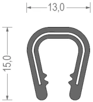 UNIV. DICHTUNG PVC 6-8MM SCHWARZ/1M=1STK