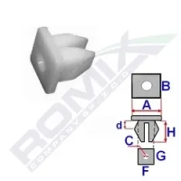 VERKLEID.CLIP TOYOTA,MITSUBISHI 10 ST